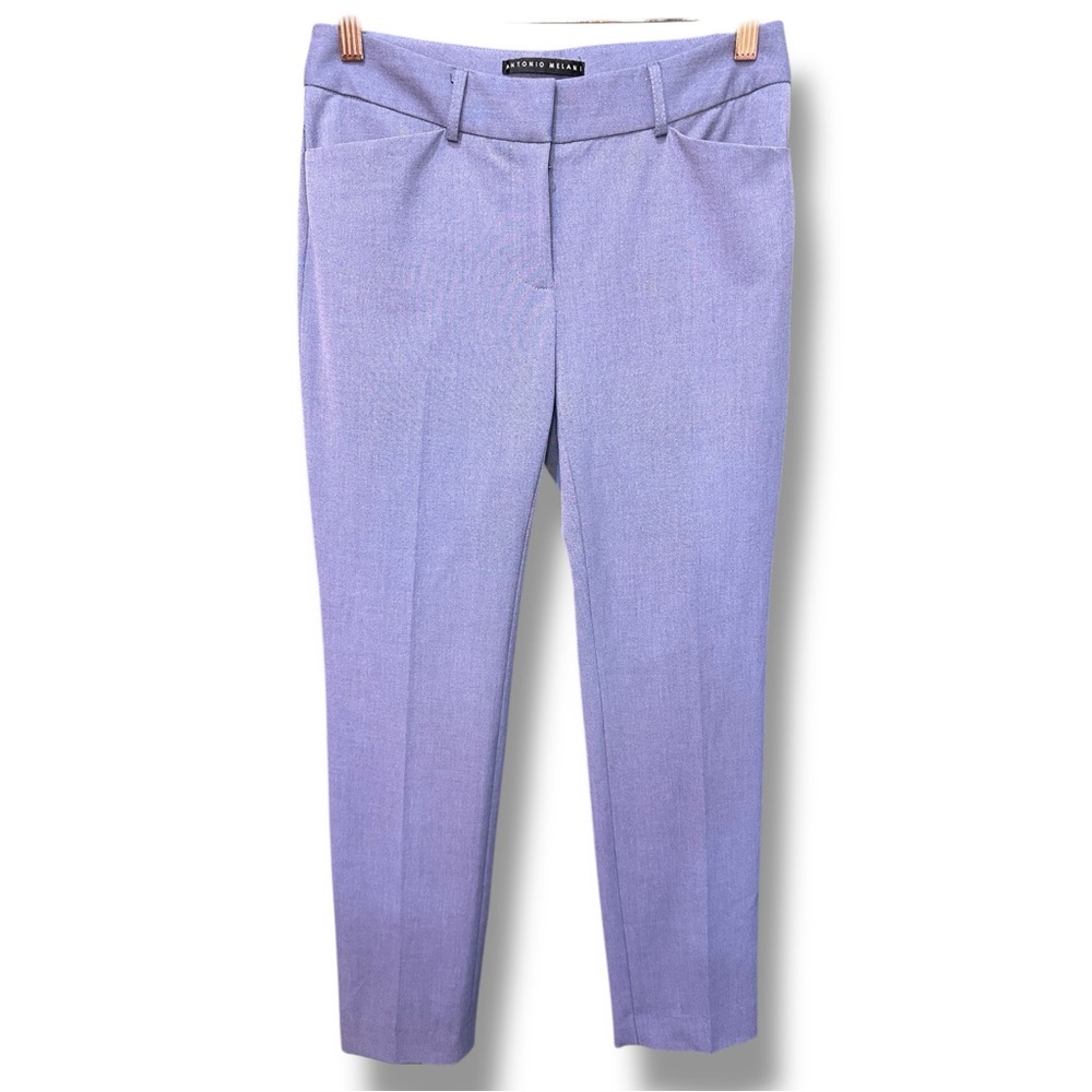 NWT. Antonio Melani Blue Slim Dress Pants. Size 2
